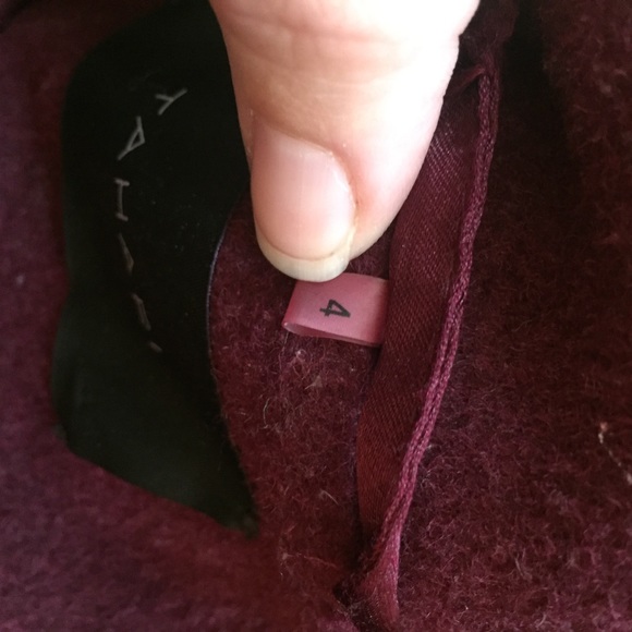 Tahari wool blend ruffle coat - Picture 6 of 8